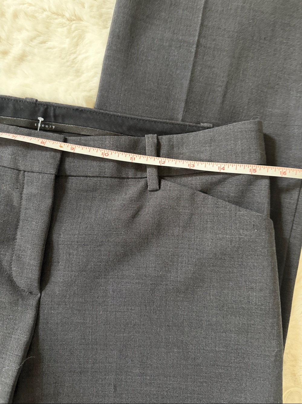 NWT $275 Theory Straight-Leg Wool Blend Dress Pants - Picture 11 of 12